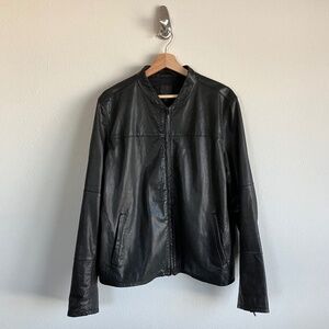 Vintage Gap Full Zip 100% Genuine Leather jacket Size Large